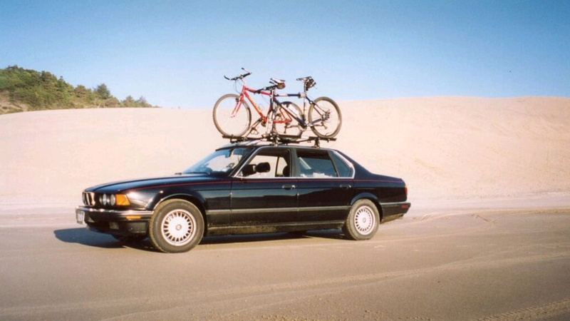 1990 735iL in its natural habitat, er... not quite